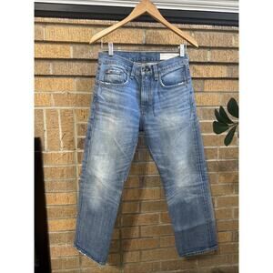 Rag & Bone Jeans Womens 25 Blue Denim Straight Leg Mid Rise Light Minimalist